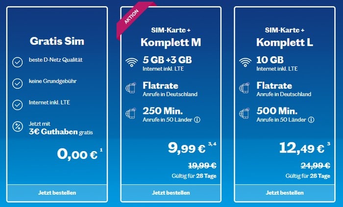 Gratis Lebara SIM Karte Oder 60 Guthaben Im Telekom LTE Netz