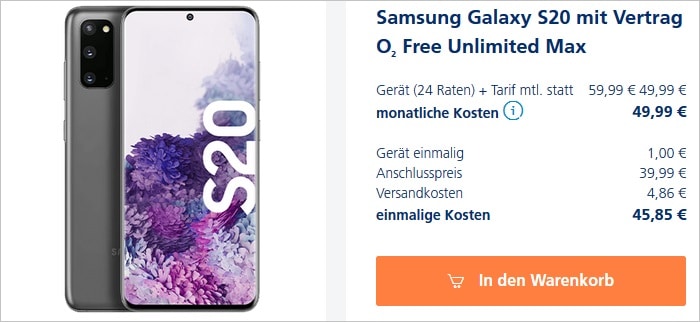 o2 s20 deals