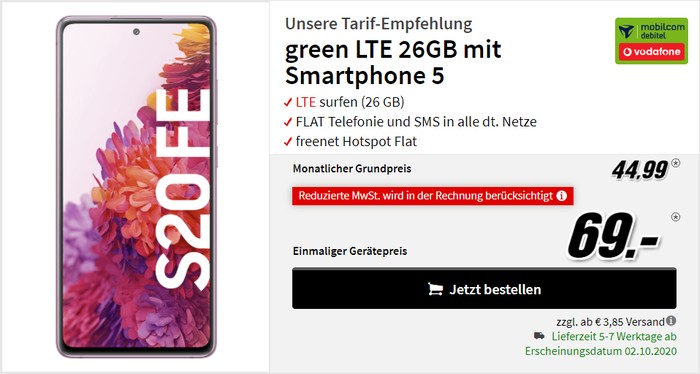 mediamarkt s20 fe 5g