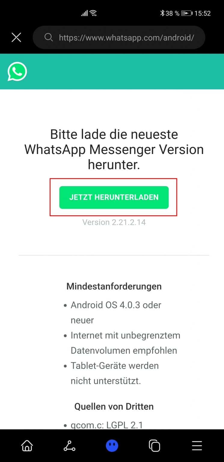 Обновить whatsapp на huawei в app gallery