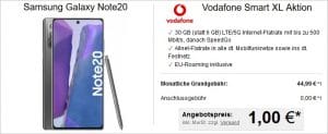 samsung note 20 vodafone