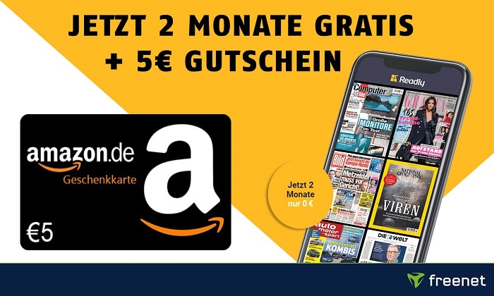 2 5 Aktion: € gratis Monate Readly Amazon-Gutschein +