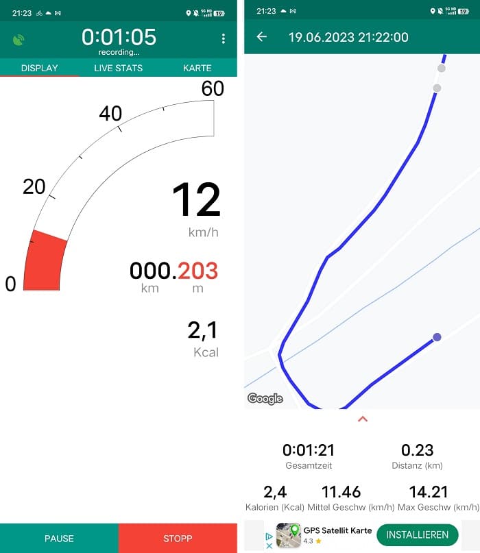 Tacho Apps: Geschwindigkeit per GPS messen (Fahrrad & Auto)