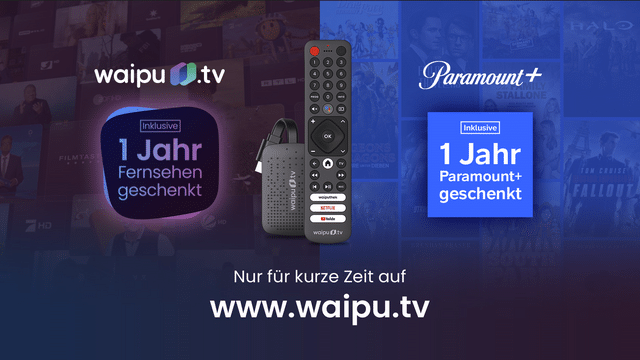 waipu.tv: Streaming-Dienst mit Rabatt & Paramount+