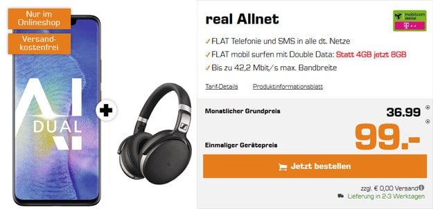 Huawei Mate 20 Pro + mobilcom-debitel real Allnet (Telekom-Netz) bei MediaMarkt