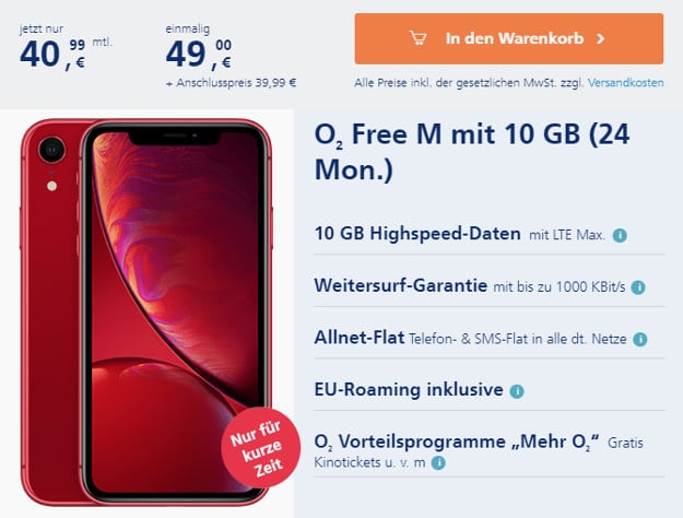 iPhone Xr + o2 Free M bei o2