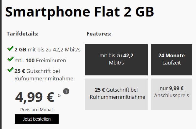 klarmobil smartphone flat vf