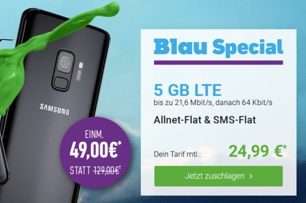 Samsung Galaxy S9 + Blau Allnet XL