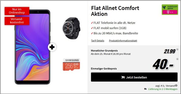 SAMSUNG Galaxy A9 gear flat allnet comfort