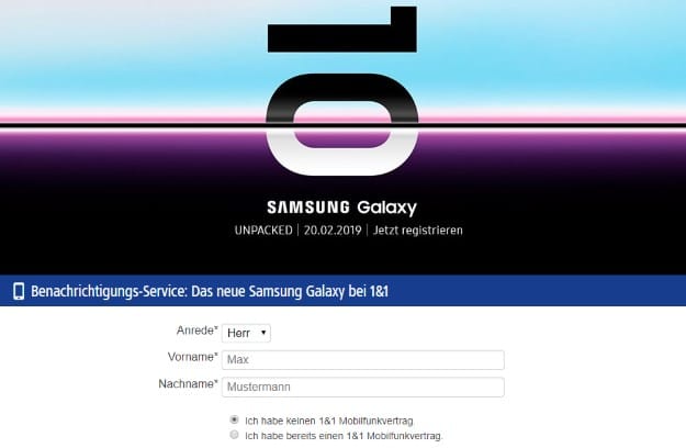 Samsung Galaxy S10 / S10 Plus vorbestellen bei 1&1