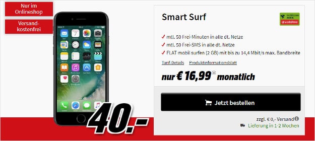 iphone 7 + vodafone smart surf md