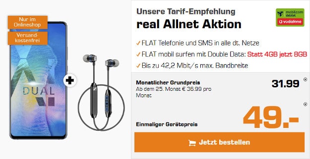 mate 20 x sennheiser + vodafone real allnet md